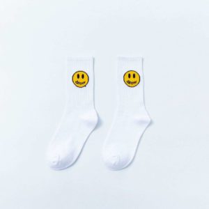 男女DREW笑面街頭型格中筒潮襪 (共7款)