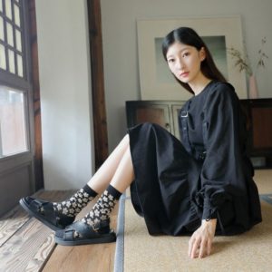 女士清新小雛菊中長筒襪(共6色)