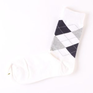 男士英倫風菱形格中長襪(共5色)