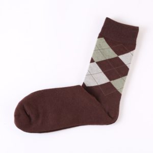 男士英倫風菱形格中長襪(共5色)