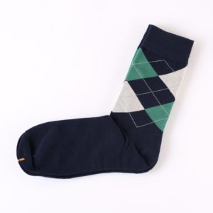 男士英倫風菱形格中長襪(共5色)