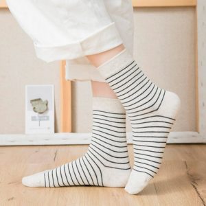 男女日系無印簡條低筒襪 (共4色)
