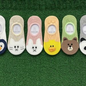 韓風可愛卡通動物船襪