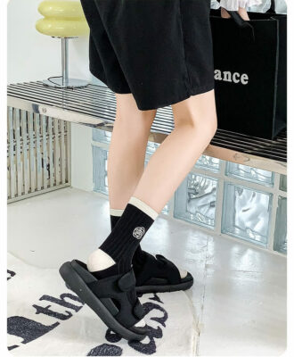 女士優雅山茶花刺繡高貴小香風低筒襪 11