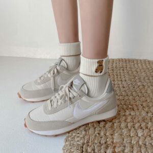 女裝日韓潮流春夏可愛小熊圖案刺繡低筒襪