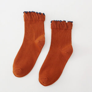 女士日系公主木耳花邊低筒襪